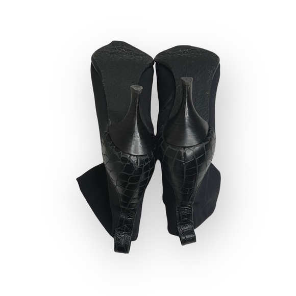 Donald Pliner ☀︎︎ Lola Kitten Heel Sock Ankle Booties ☀︎︎ Croc Embossed ☀︎︎ 7M - Picture 14 of 16